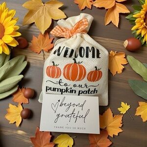 Gift Bags "Welcome‎ Pumpkin Patch" With Cinnamon Tea & Pumpkin Scented Lotion